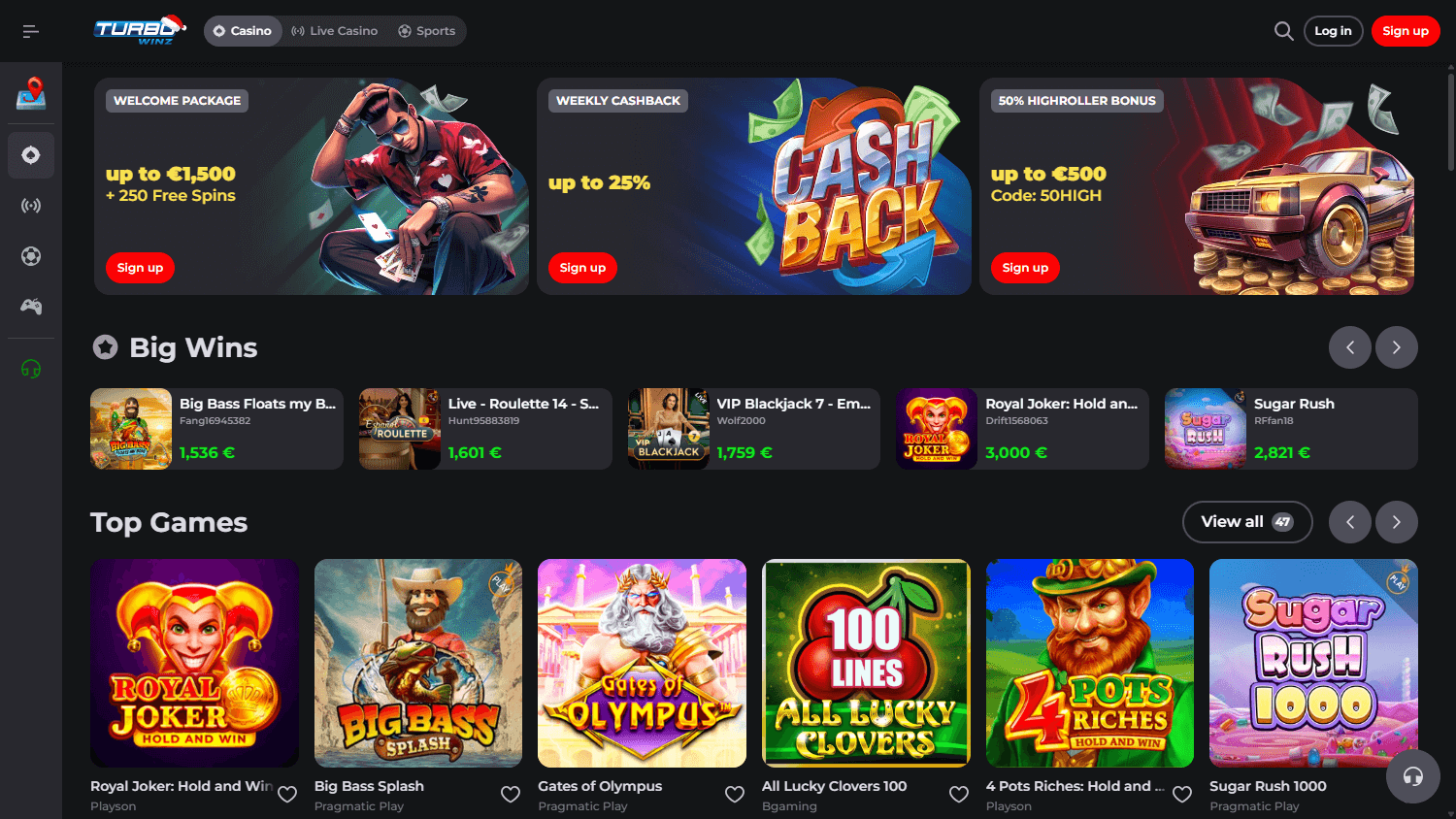 TurboWinz - Mais de 6.000 Jogos num dos Casinos Online Mais Completos